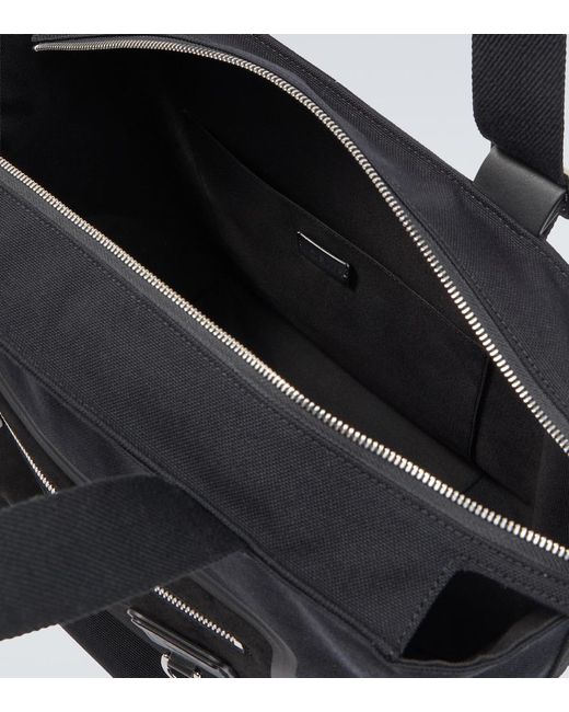 Loewe Black Flex Medium Canvas And Suede Tote Bag for men