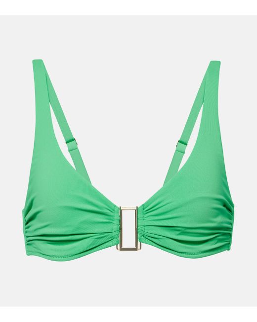 Melissa Odabash Green Bel Air Bikini Top