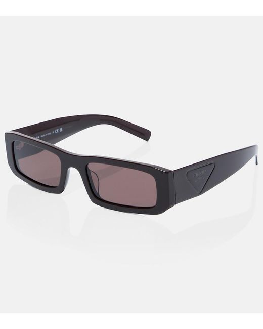 Prada Brown Rectangular Sunglasses