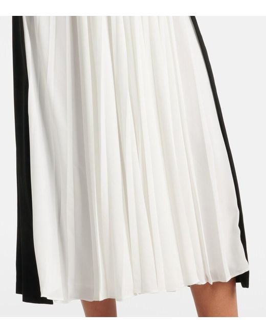 Jonathan Simkhai Black Esther Embellished Crepe And Plisse Midi Dress