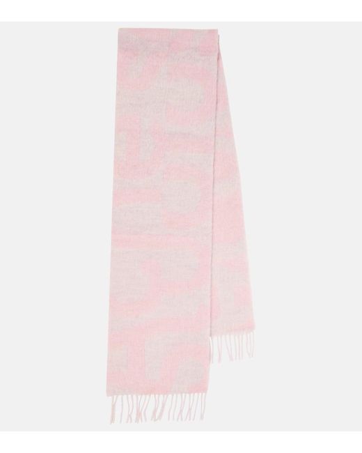 Acne Pink Schal aus einem Wollgemisch