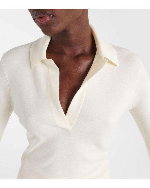 Pullover in cashmere e seta di Gabriela Hearst in White