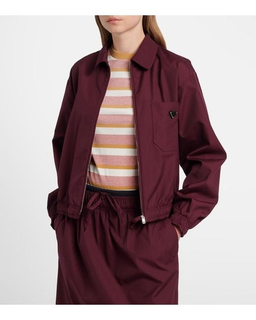 Prada Purple Logo Blouson Jacket