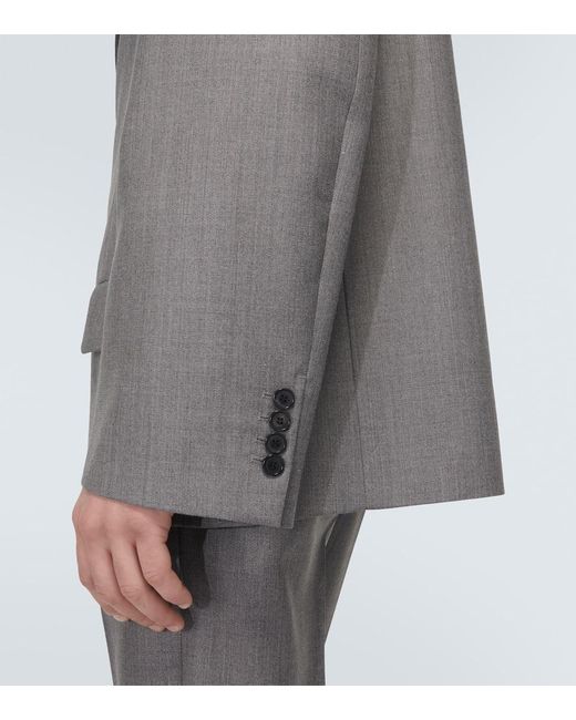 Acne Gray Oversized Double-Breasted Blazer for men