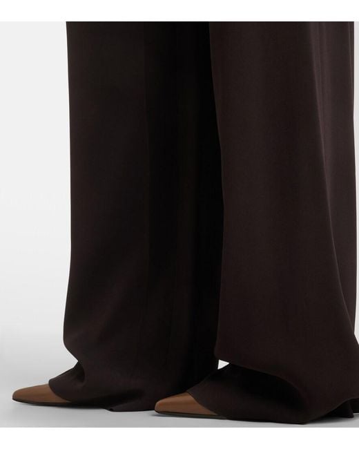 Agnona Blue Jersey Wide-Leg Pants