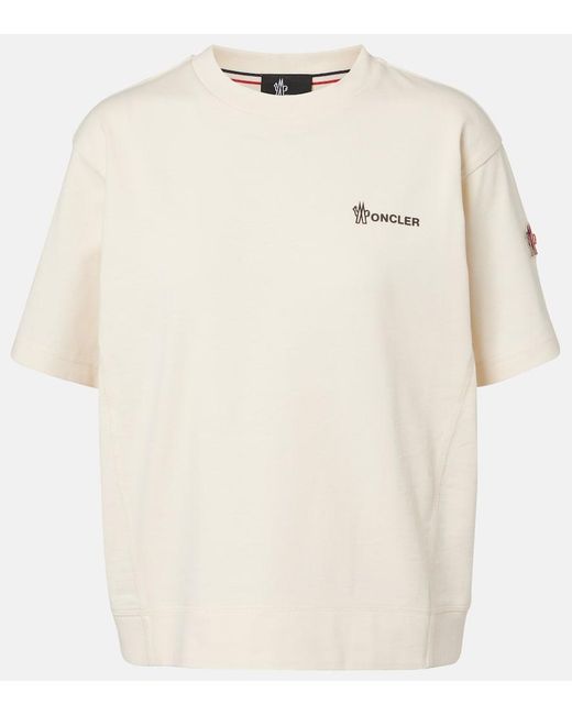 Moncler Natural Logo Cotton Jersey T-Shirt