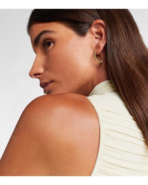 Anita Ko Metallic Coil 18Kt Hoop Earrings