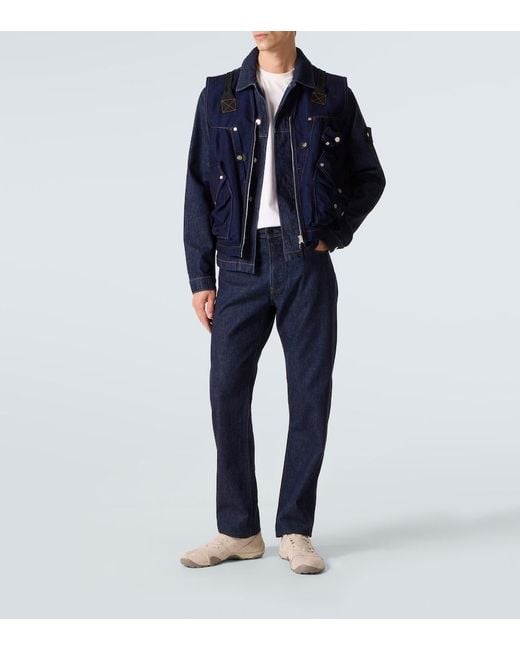 Stone Island Blue Mid-Rise Straight Jeans for men