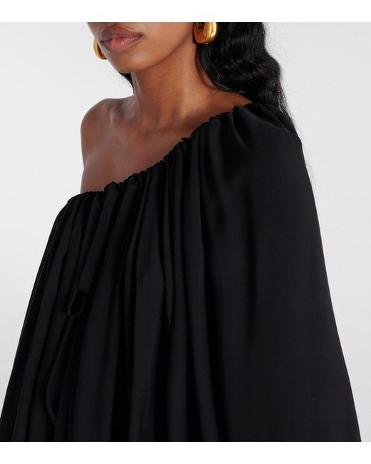 Khaite Black Nash Silk Minidress