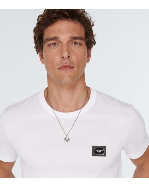Dolce & Gabbana T-Shirt aus Baumwolle in White für Herren