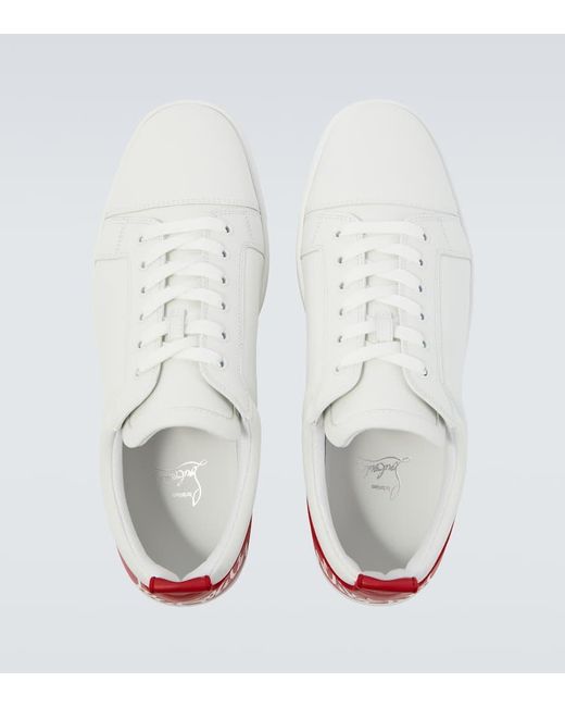 Christian Louboutin Sneakers Fun Louis Junior Aus Leder in White für Herren