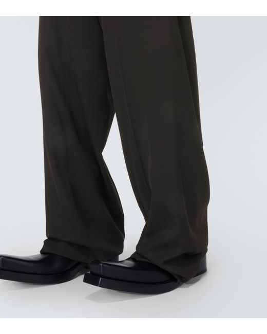Balenciaga Black Skater Tailored Wool-blend Wide-leg Pants for men