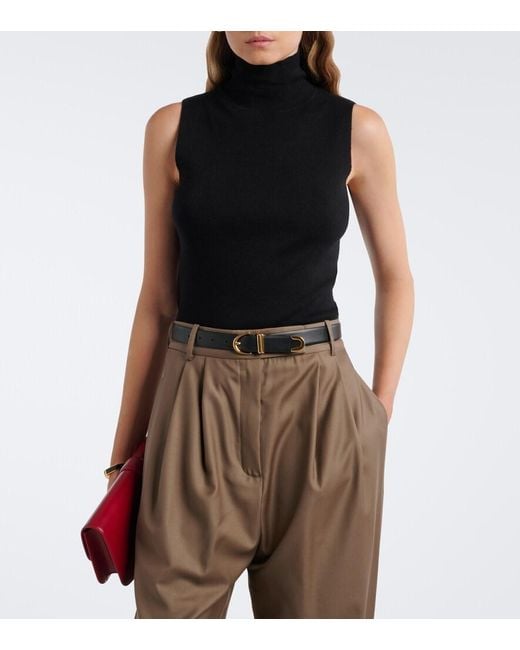 Extreme Cashmere Black N°502 Collo Cotton And Cashmere Top