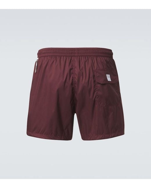 Fedeli Red Madeira Swim Trunks for men