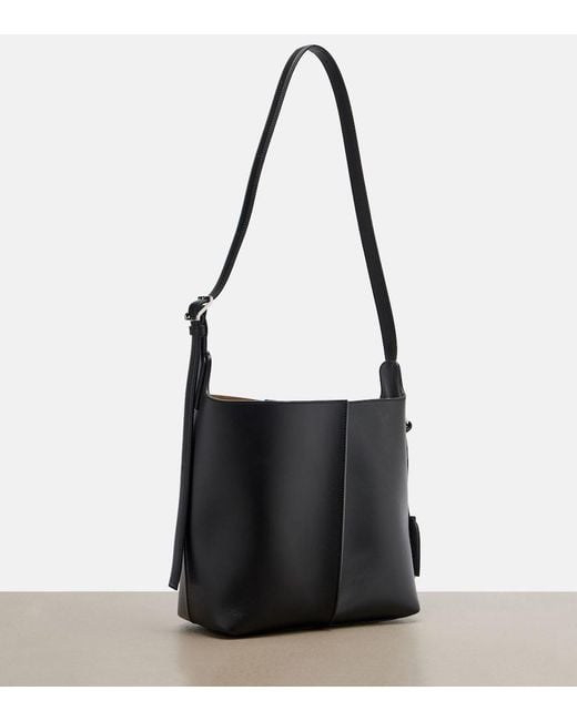 Loewe Black Bilbao Medium Leather Tote Bag
