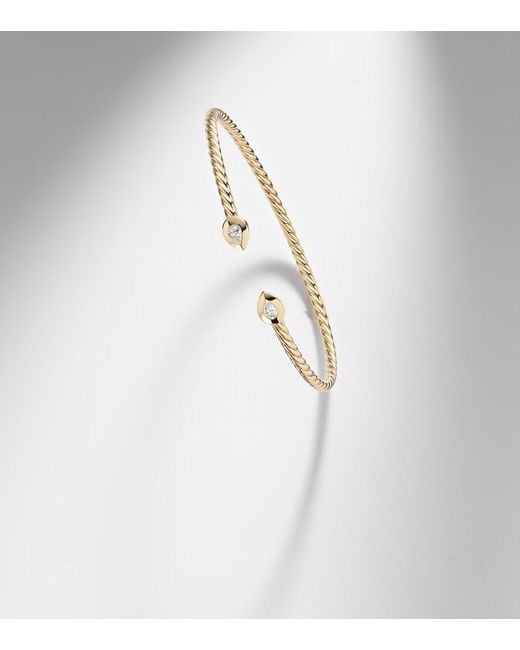 David Yurman Metallic Petite Modern Renaissance Cablespira 18Kt Bracelet With Diamonds