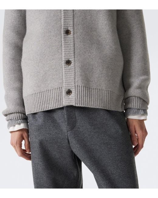 Lisa Yang Gray Tanner Cashmere Cardigan for men