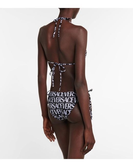 Versace Multicolor Logo Bikini Bottoms