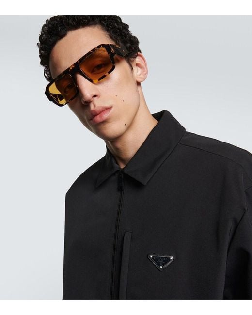Prada Eckige Sonnenbrille Symbole in Brown für Herren