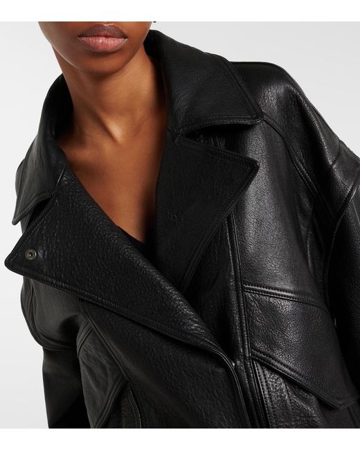 Nour Hammour Black Micah Leather Jacket