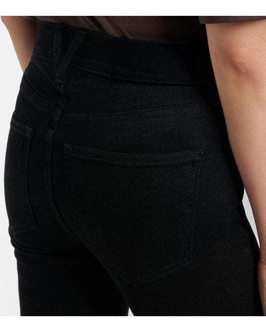 Veronica Beard Black Beverly High-Rise Flared Jeans