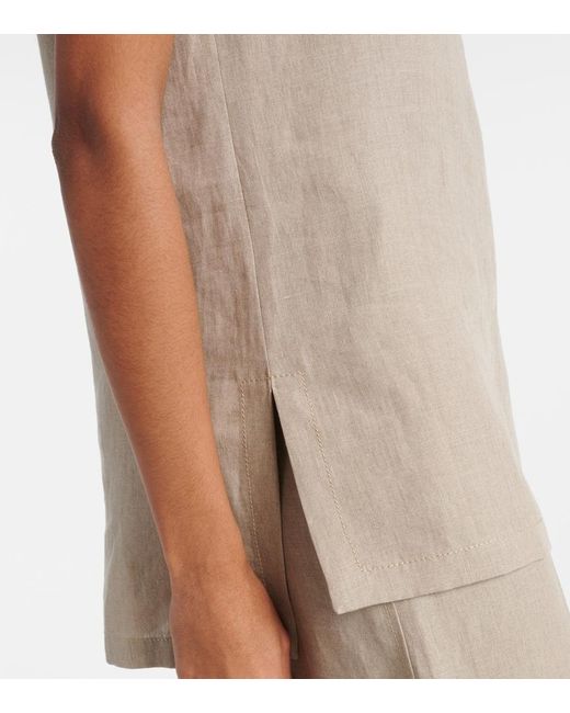 Max Mara Natural Colombo Linen Top