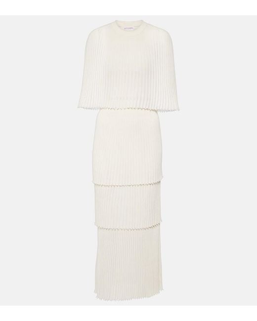 Altuzarra White Bridal Aerial Pleated Gown