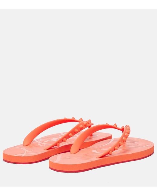 Christian Louboutin Multicolor Loubi Flip Thong Sandals
