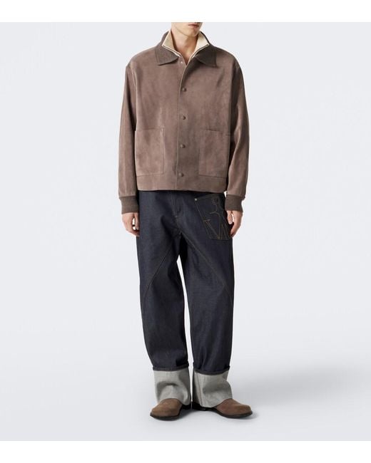 J.W. Anderson Brown Suede Jacket for men
