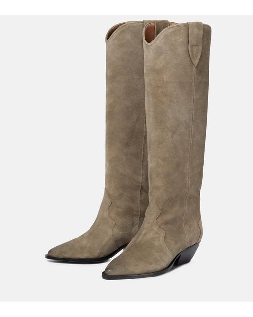 Isabel Marant Brown Denvee Suede Knee-High Boots