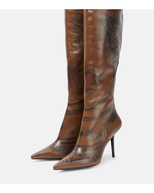 Jimmy Choo Brown Jean Paul Gaultier Over The Knee Boot 90