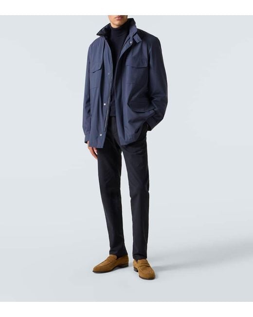 Loro Piana Blue Traveller Technical Jacket for men