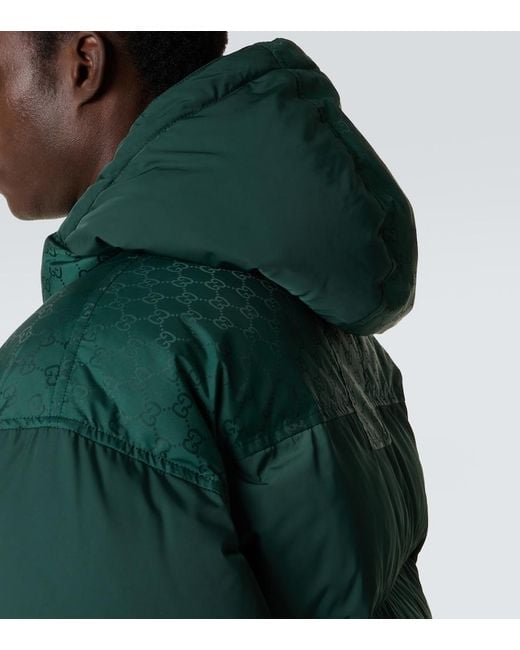 Gucci Green Gg Down Jacket for men