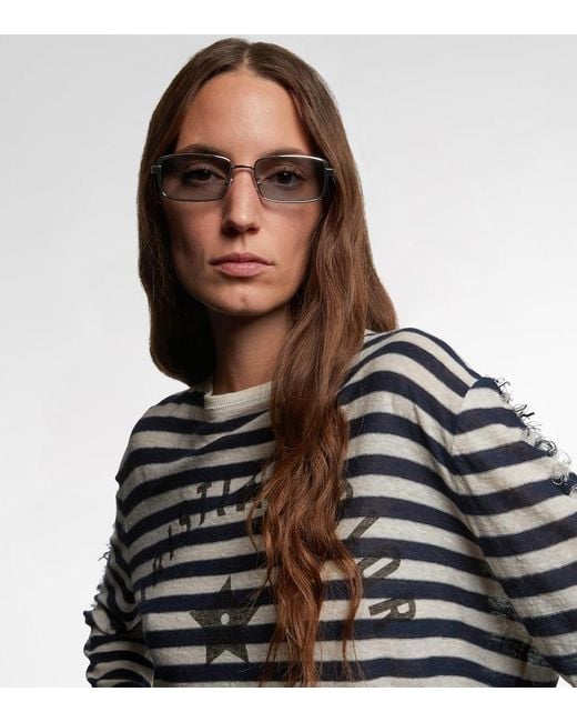 Dior Blue Diorcannage S2U Rectangular Sunglasses