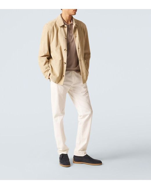 Tod's Blue Suede Desert Boots for men