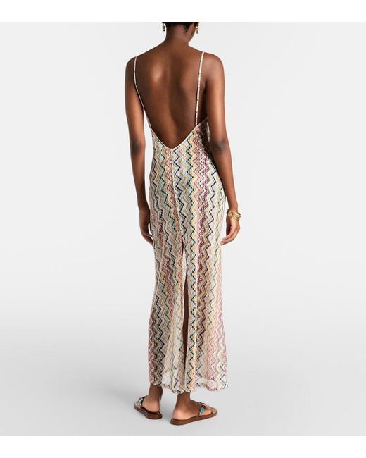 Missoni Natural Zigzag Lame Maxi Dress