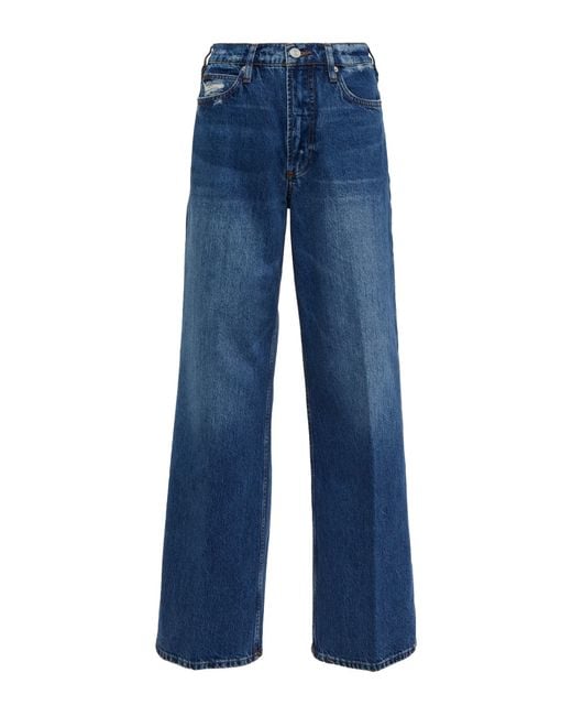 FRAME Denim Pixie High 'n' Tight Wide-leg Jeans in Blue | Lyst