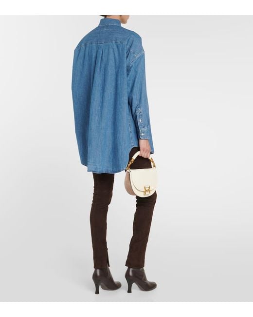 Polo Ralph Lauren Blue Denim Oversized Shirt For