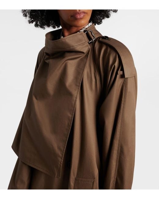 Trench-Coat En Coton Burberry en coloris Brown