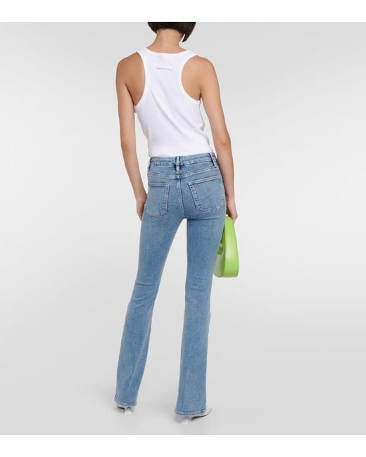 FRAME Blue Le Super High Flare Jeans