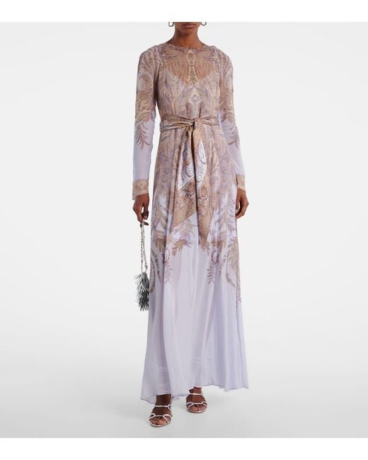 Zimmermann White Hypnotic Belted Paisley Maxi Dress
