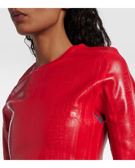 Acne Red Crop Top
