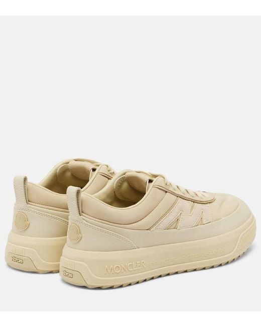 Moncler Natural Altive Leather-Trimmed Sneakers