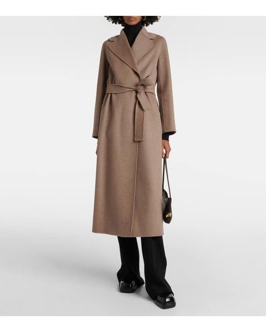 Max Mara Natural Mantel Aus Wolle