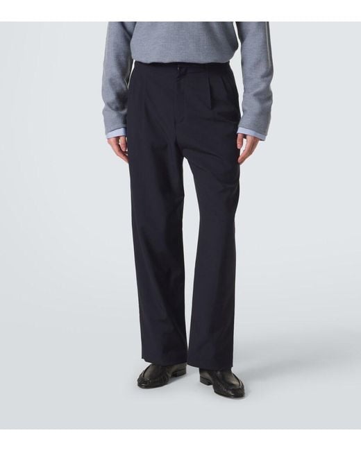 The Row Blue Tarek Virgin Wool Straight Pants for men