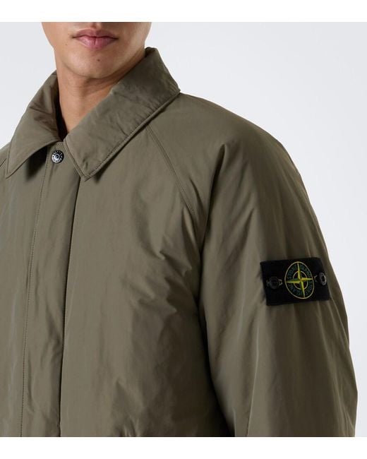 Stone Island Green Compass Car Coat for men