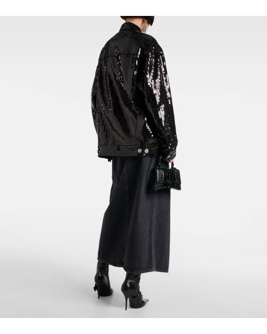 Junya Watanabe Black Sequined Overshirt