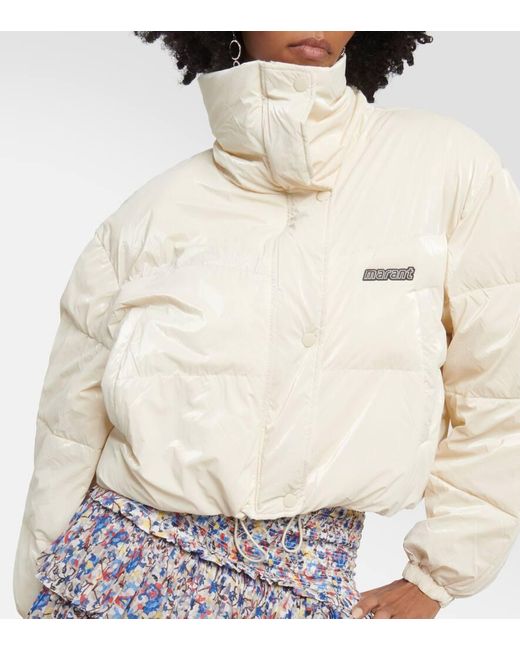 Isabel Marant White Telia Cropped Puffer Jacket