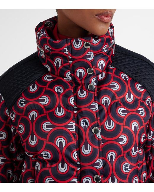 Fusalp Red Tatum Printed Quilted Ski Jacket
