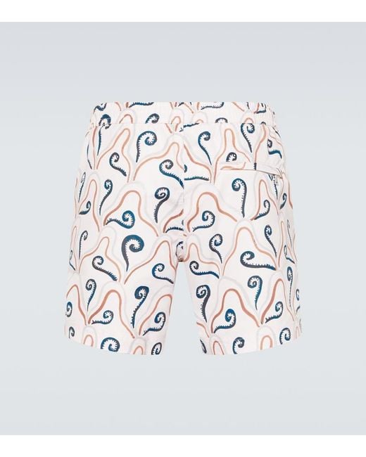 Commas White Classic Swim Shorts for men